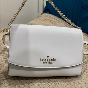 Kate Spade Cream Crossbody Bag with Chain Strap